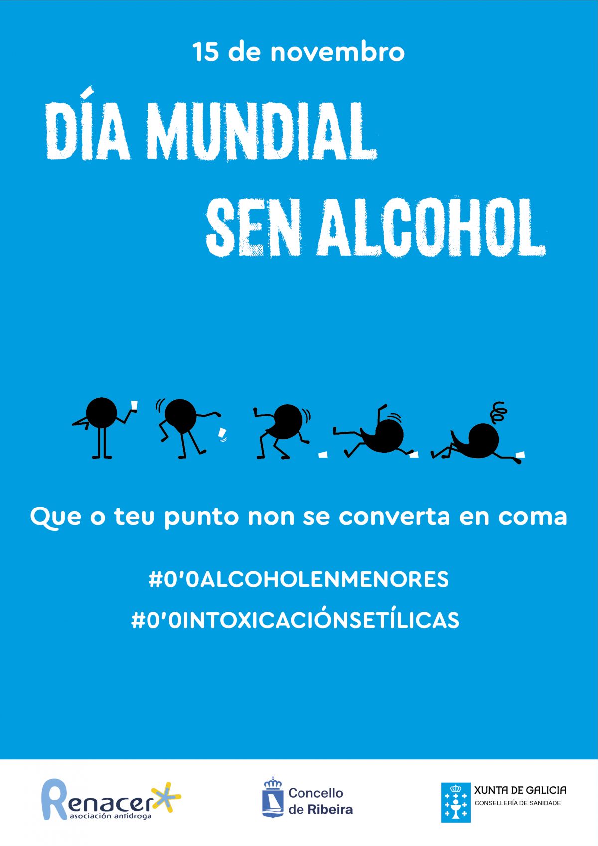 Cartel Día Mundial Sin Alcohol Ribeira